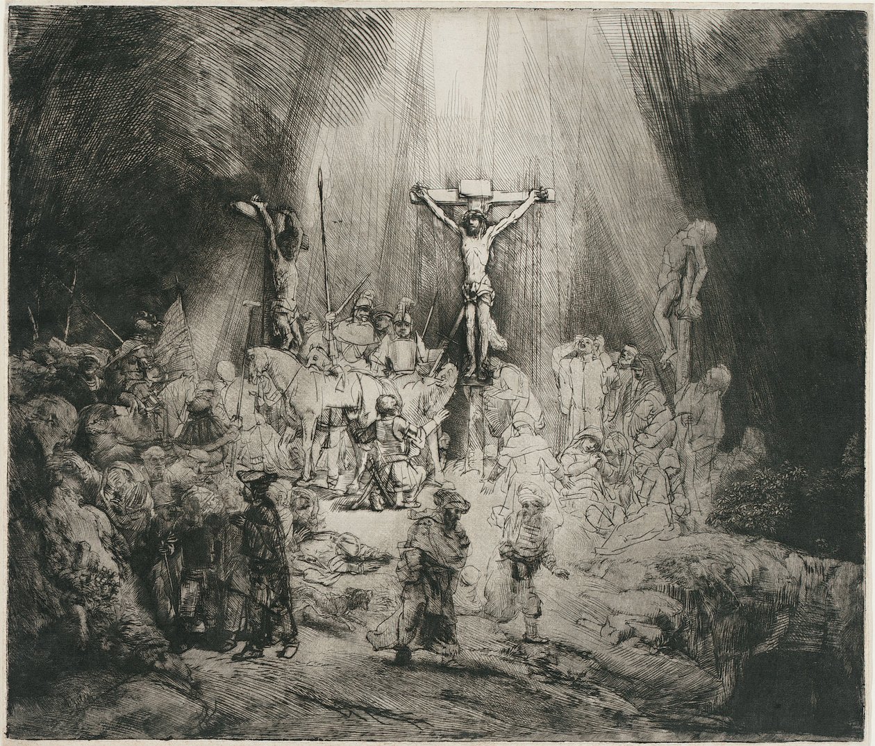 De tre korsen, ca. 1653 av Rembrandt van Rijn