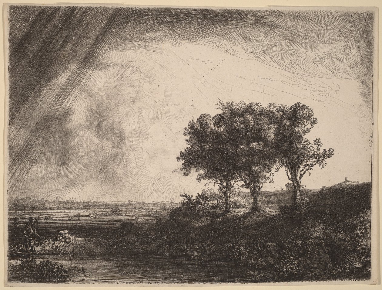De tre träden av Rembrandt van Rijn