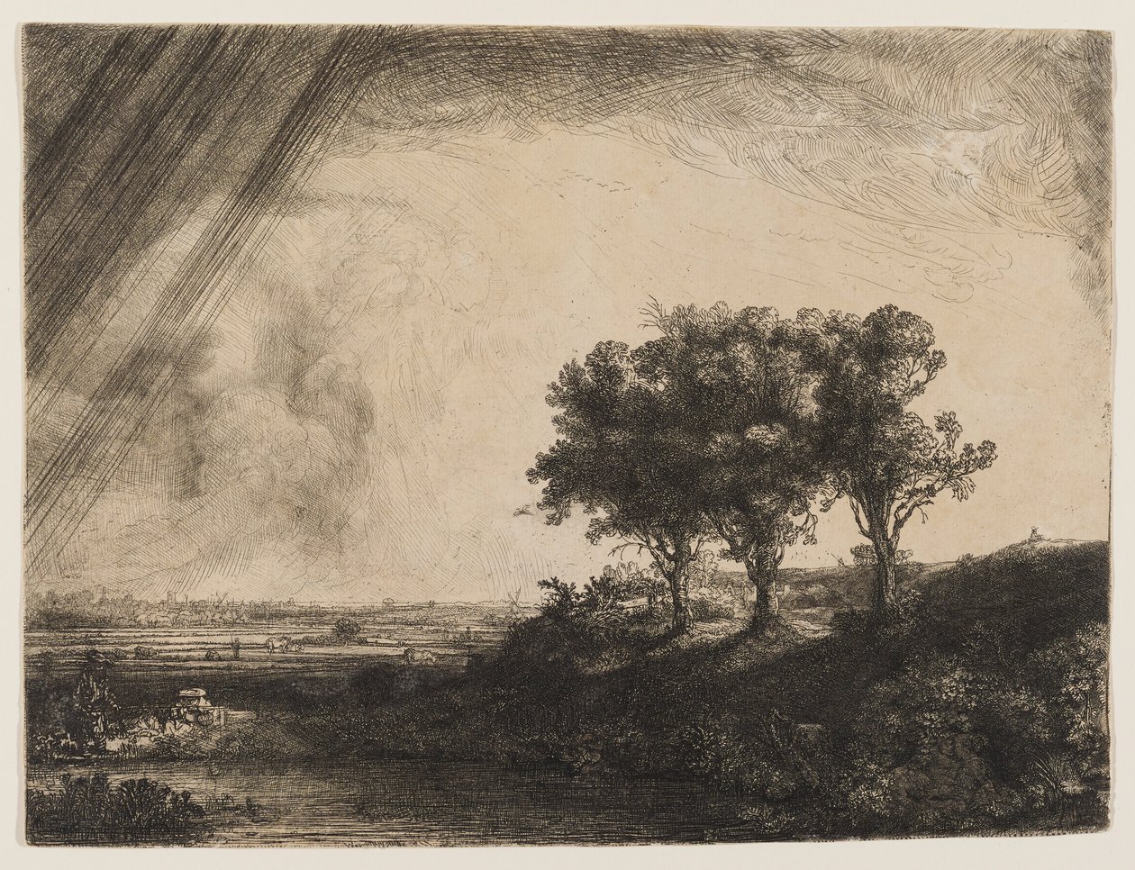 De tre träden av Rembrandt van Rijn