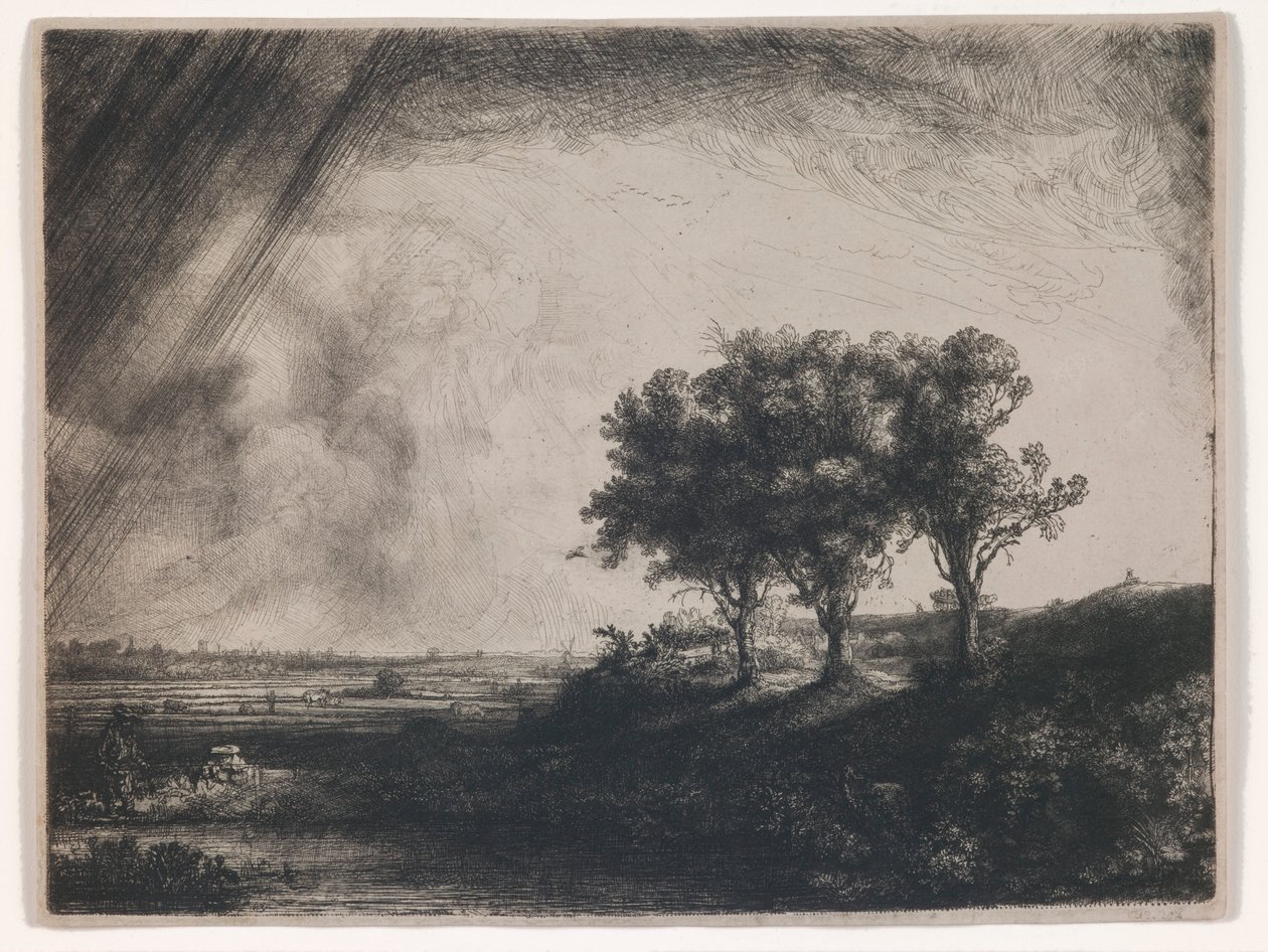 De tre träden av Rembrandt van Rijn
