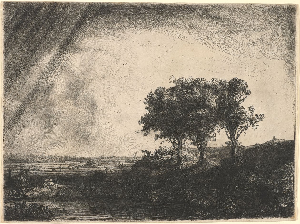 De tre träden av Rembrandt van Rijn