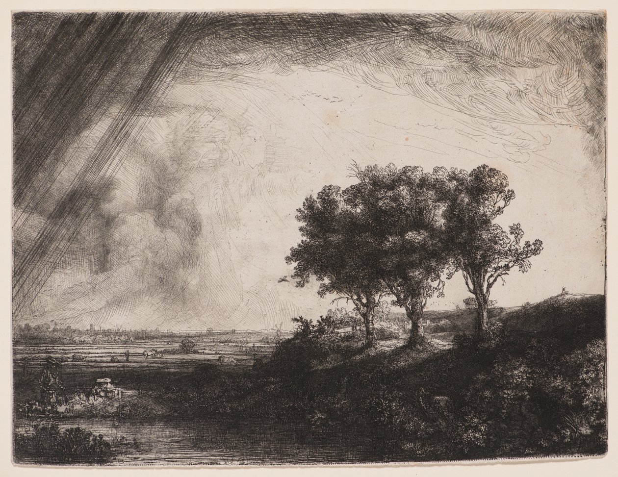 De tre träden av Rembrandt van Rijn