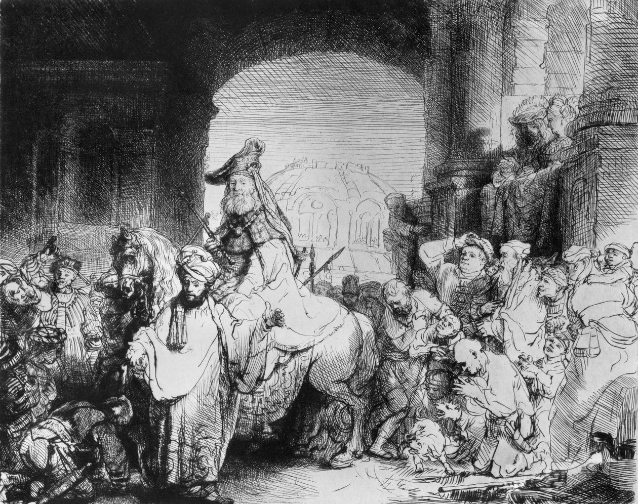 Mordokais triumf, ca 1640 av Rembrandt van Rijn