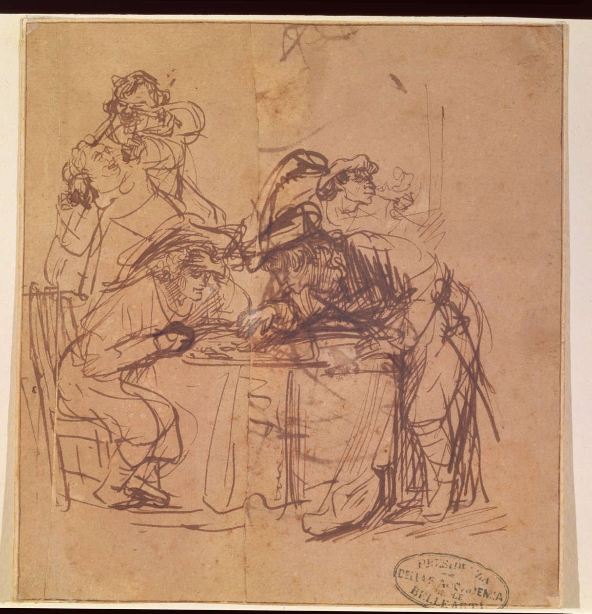 The Vices of the Prodigal Son (penna och bläck på papper) av Rembrandt van Rijn