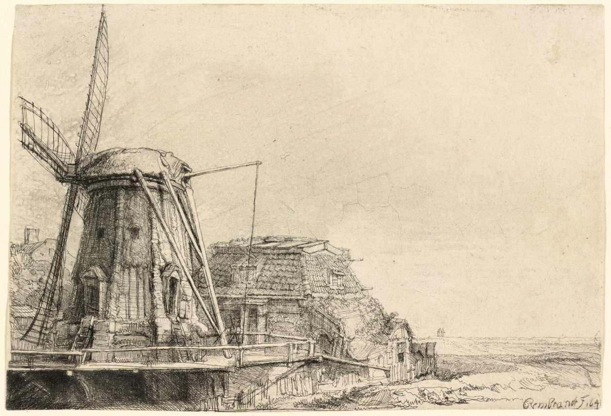 Vindkvarn av Rembrandt van Rijn