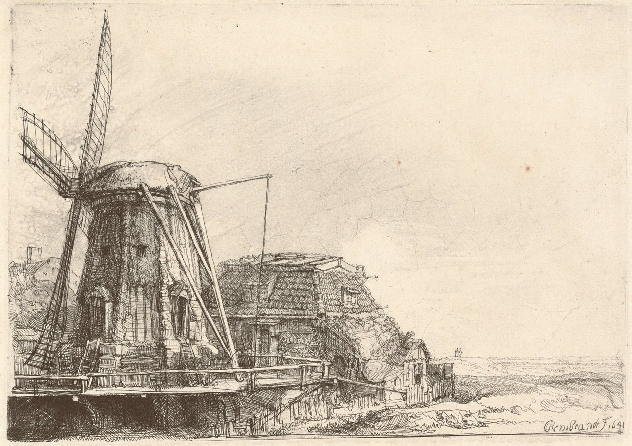Vindkvarn av Rembrandt van Rijn