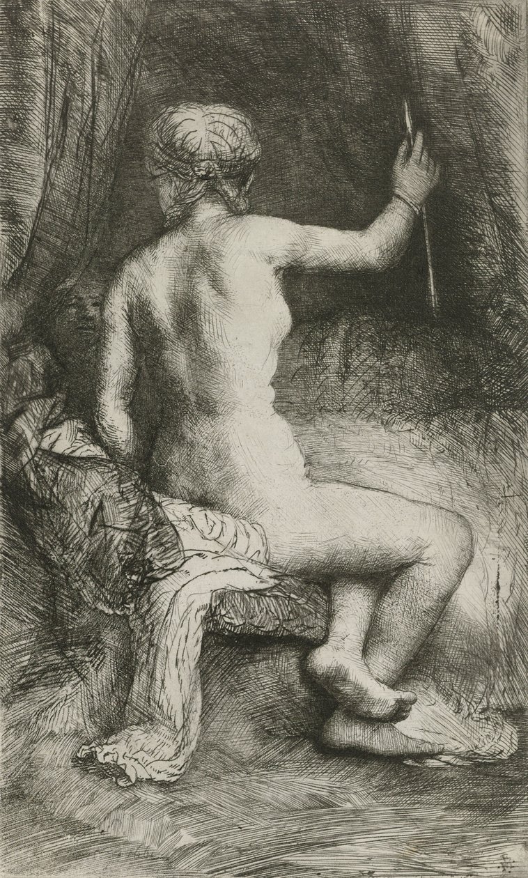Kvinnan med pilen, 1661 av Rembrandt van Rijn