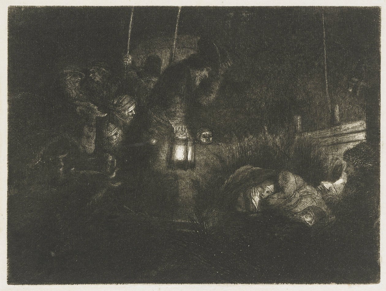 Herdarnas tillbedjan: ett nattstycke av Rembrandt van Rijn