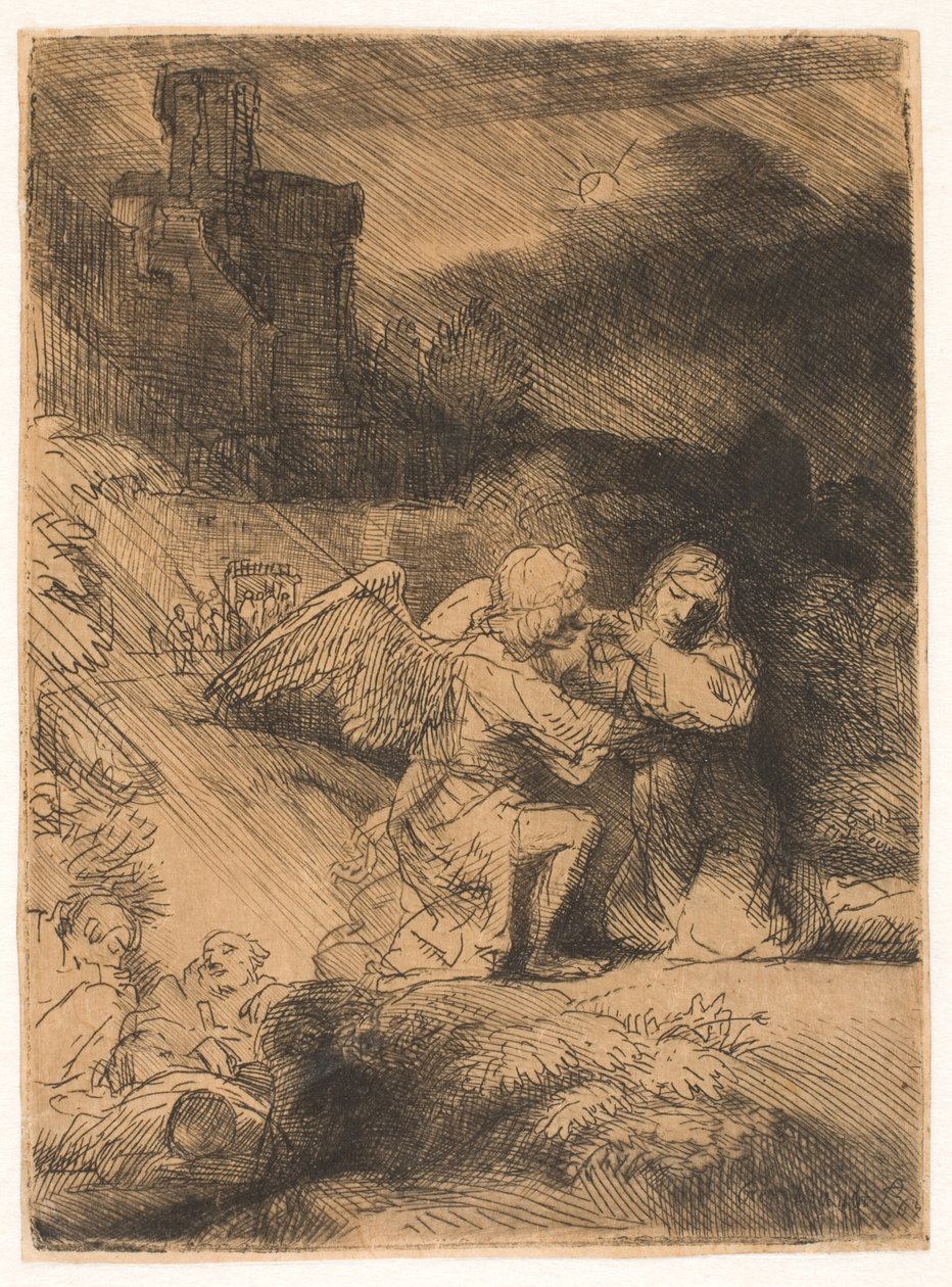 Kval i trädgården av Rembrandt van Rijn