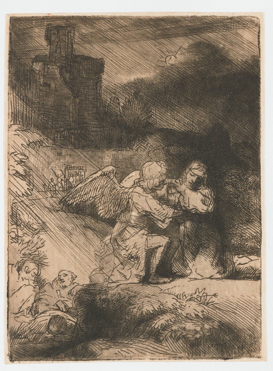Kval i trädgården av Rembrandt van Rijn