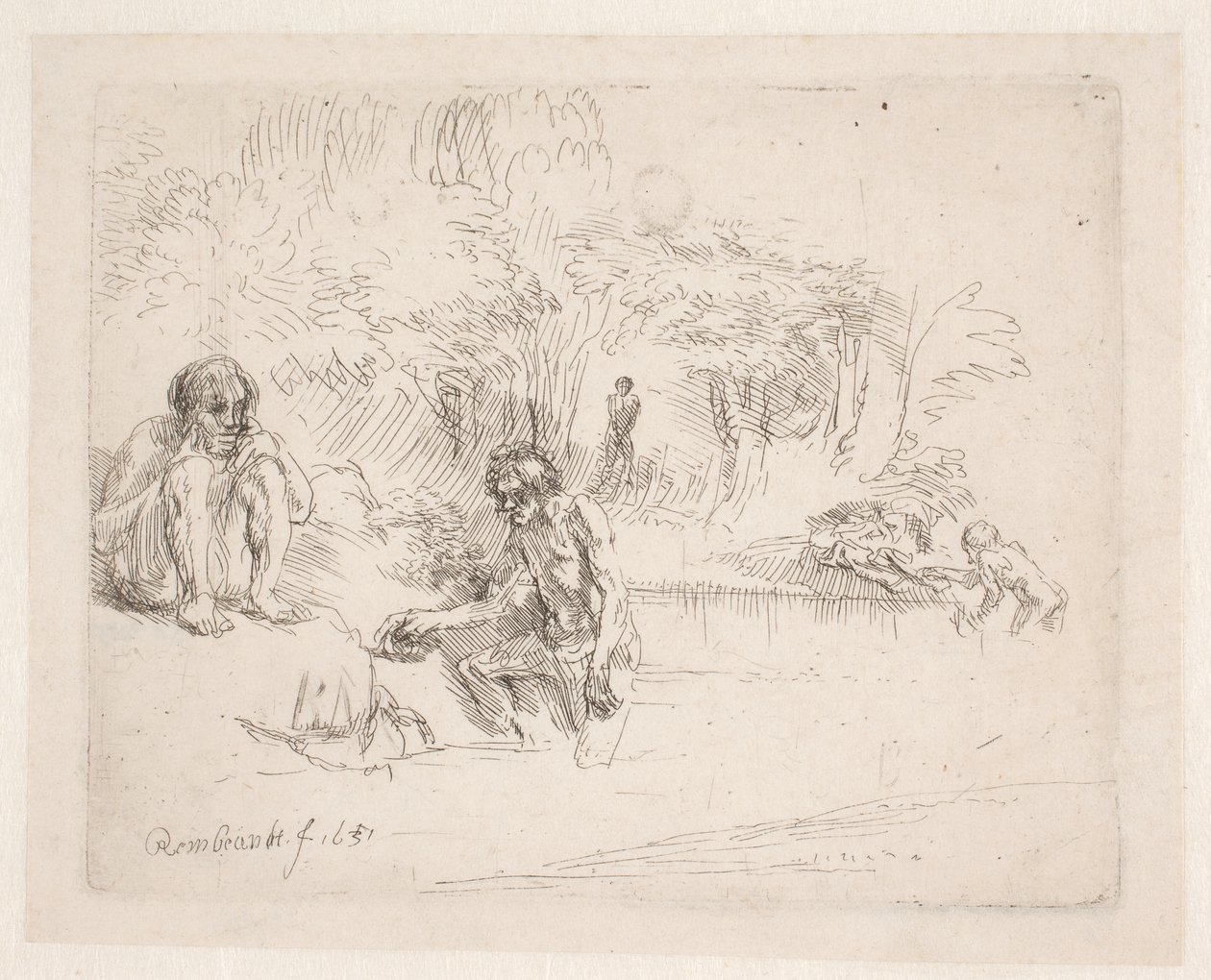 Badgästerna av Rembrandt van Rijn
