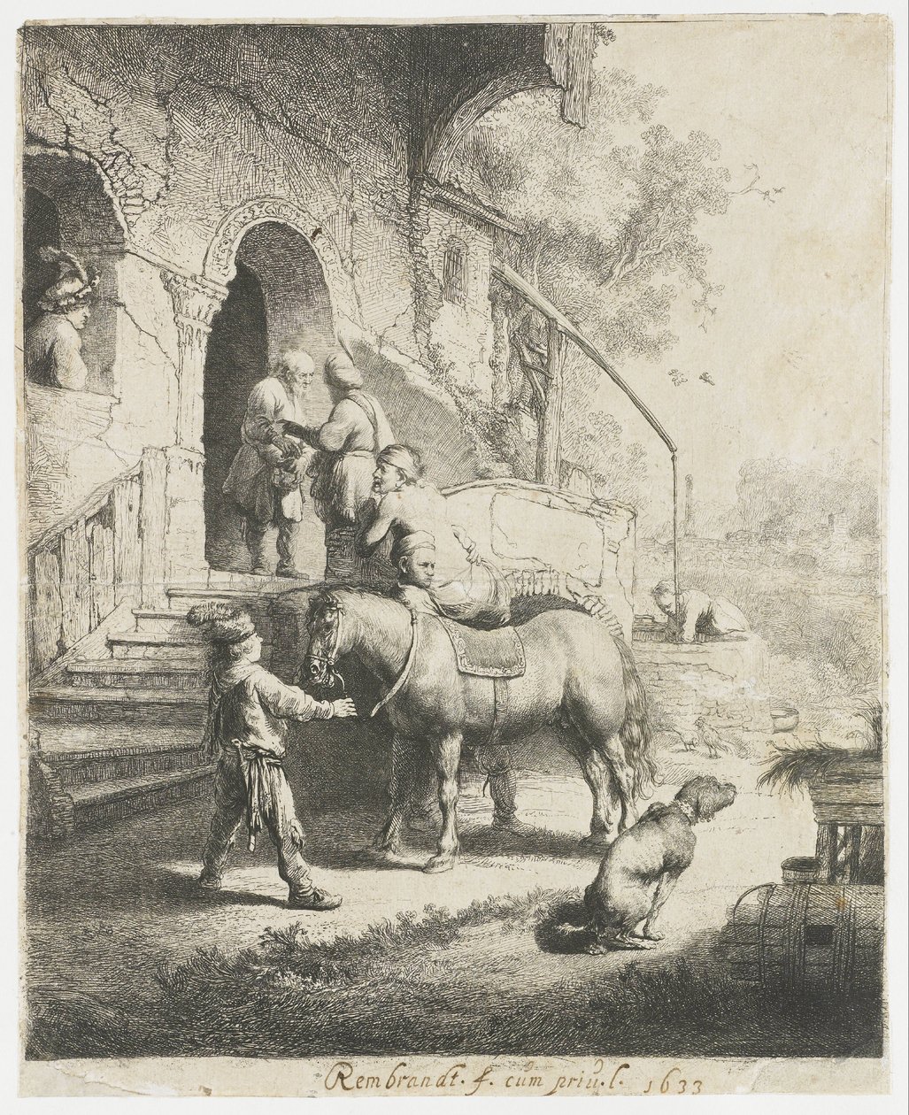 Den barmhärtige samariten av Rembrandt van Rijn