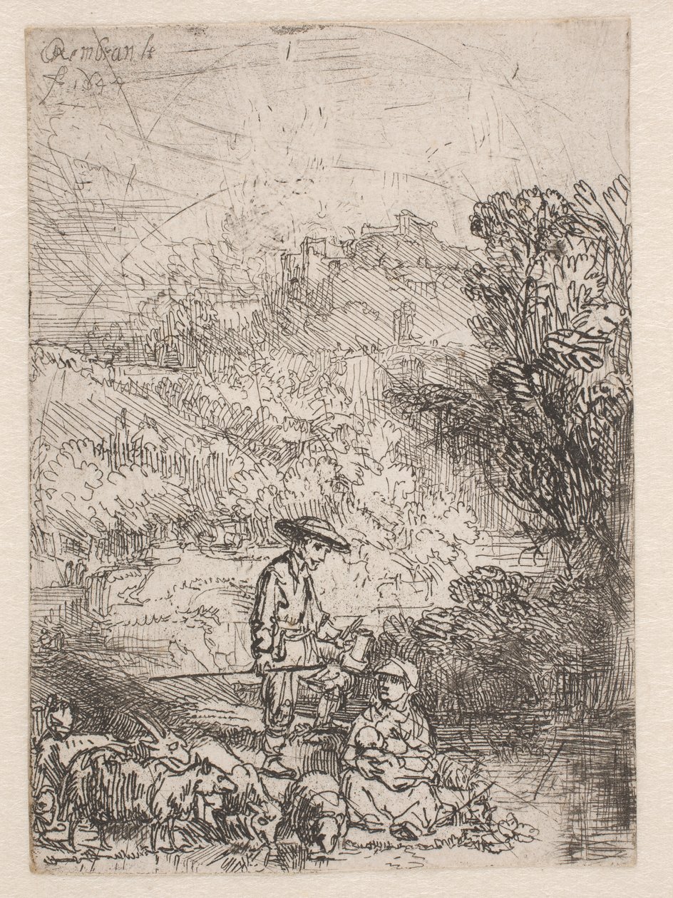 Herdaren och hans familj av Rembrandt van Rijn
