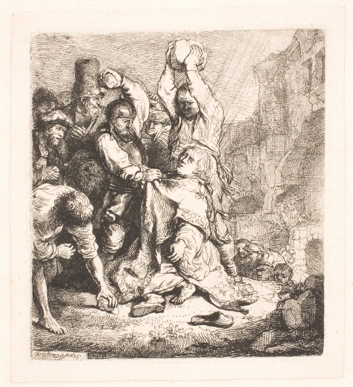 Stenandet av S. Stephen av Rembrandt van Rijn