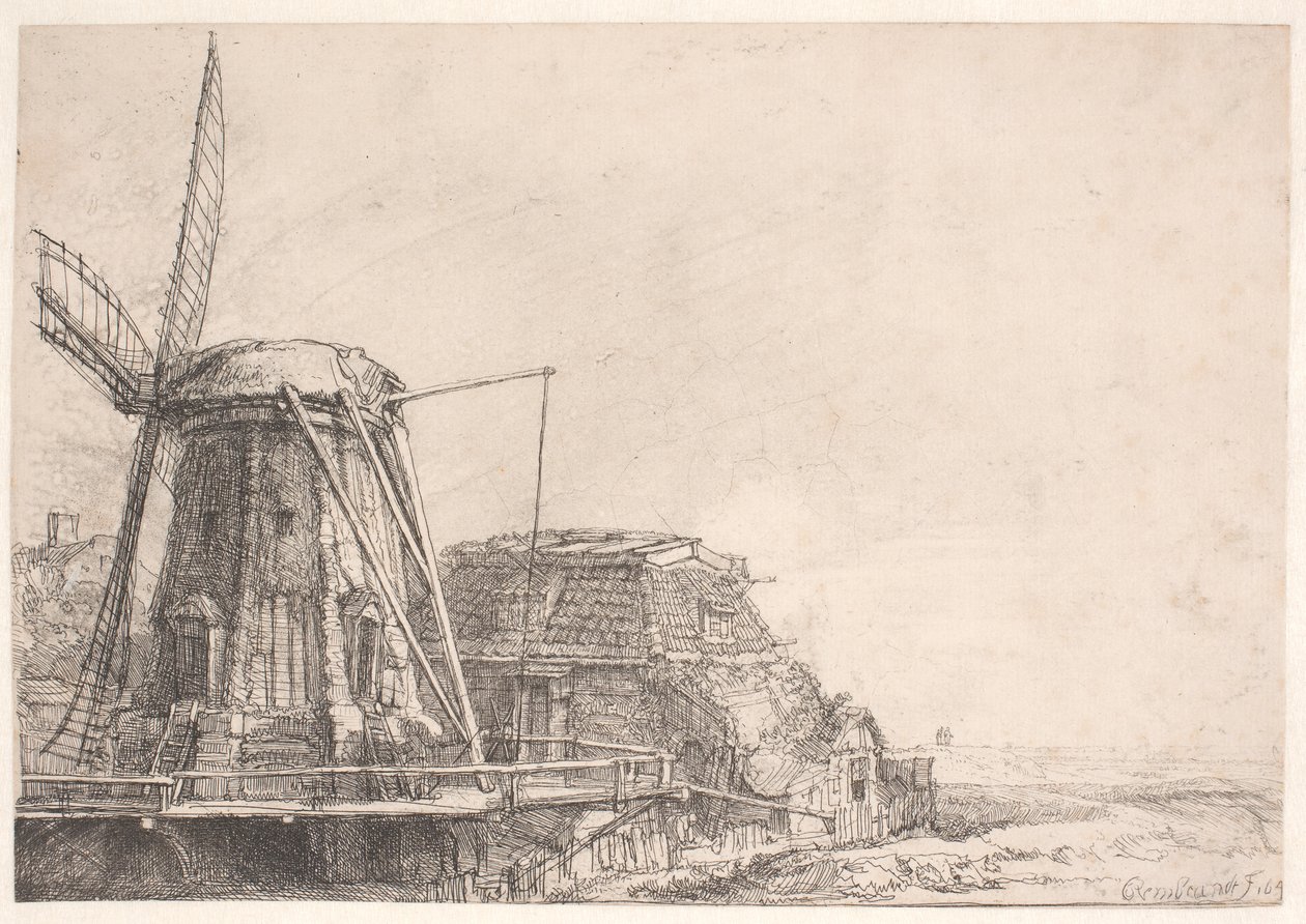 Vindkvarn av Rembrandt van Rijn