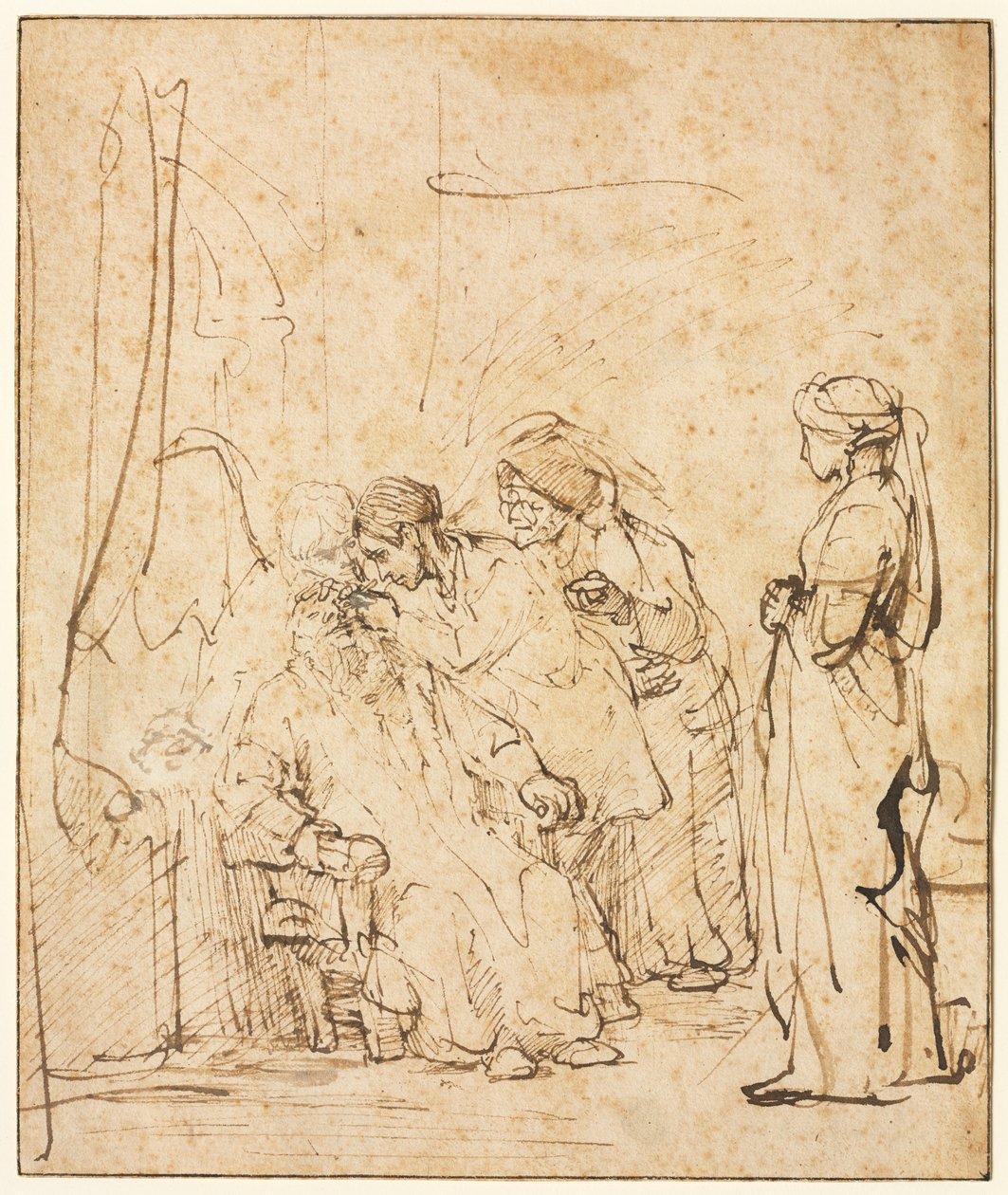 Tobias som helar sin fars blindhet av Rembrandt van Rijn