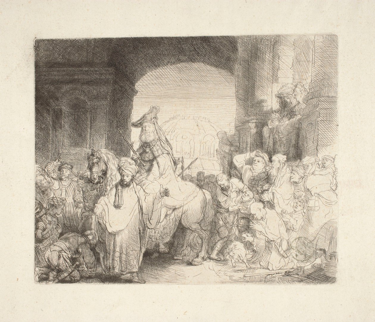 Mardocheus triumf av Rembrandt van Rijn