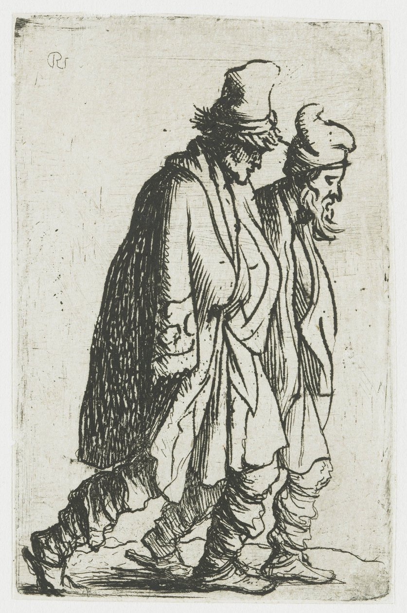 Två tiggare av Rembrandt van Rijn