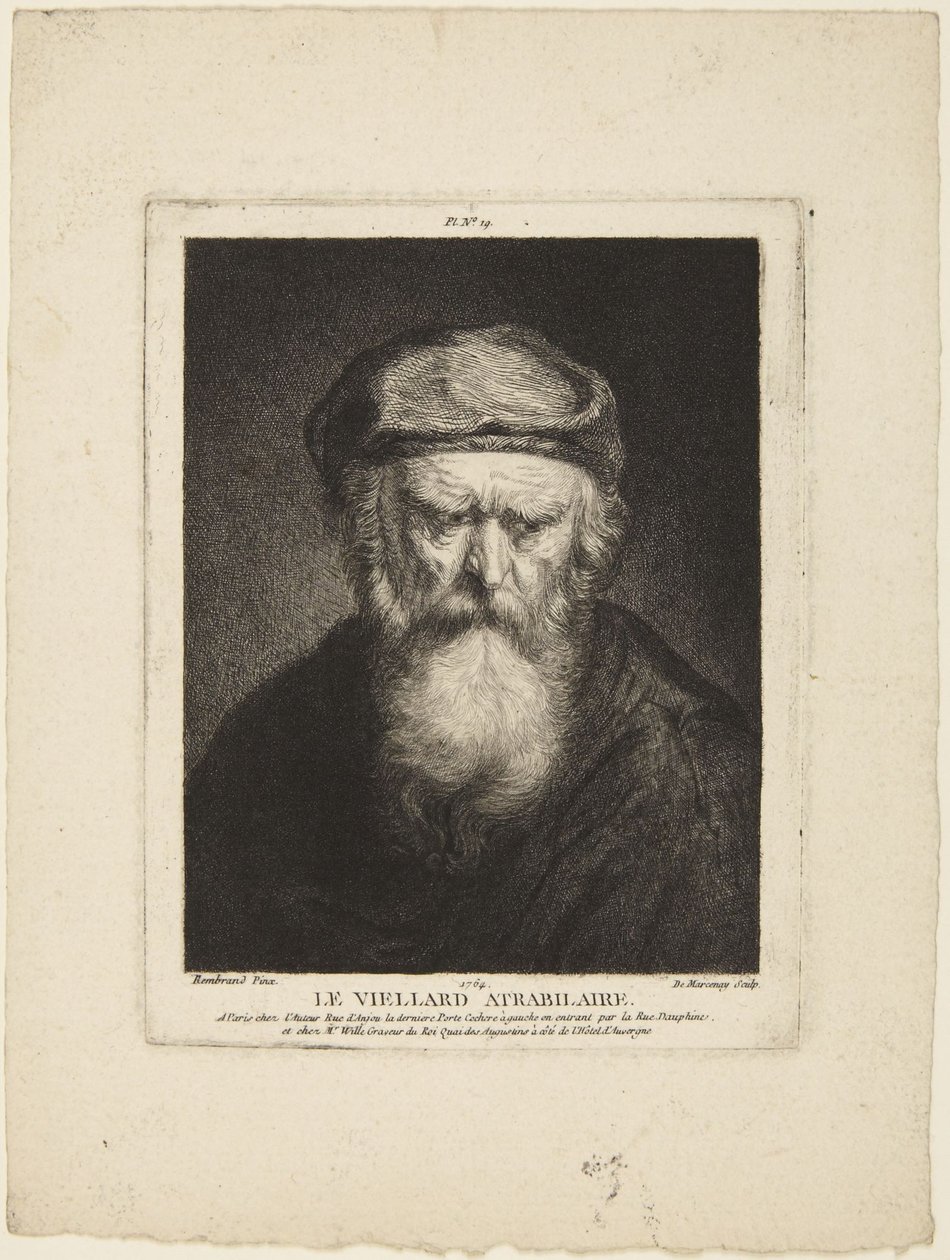 Dyster gammal man av Rembrandt van Rijn