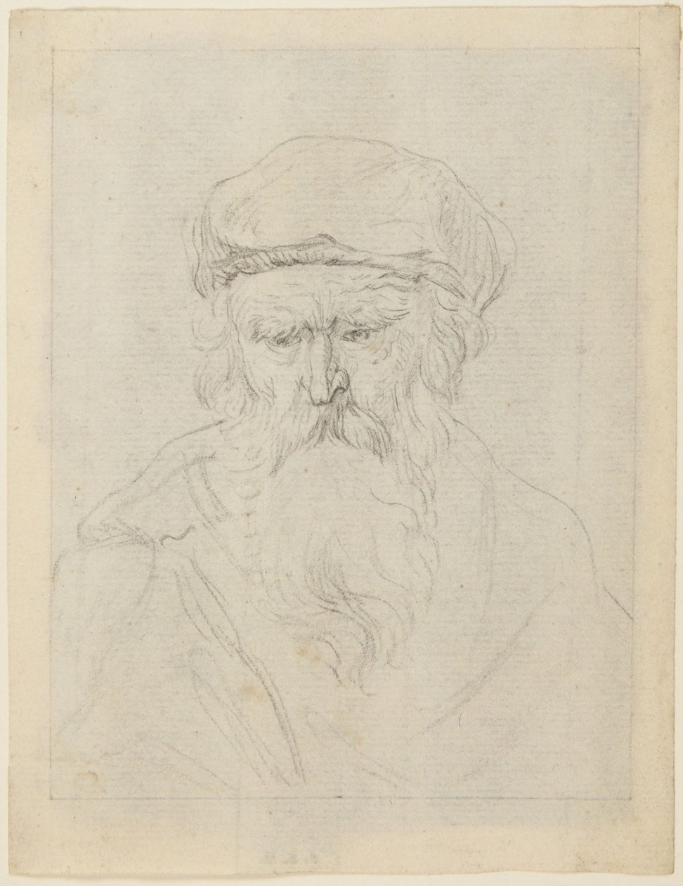 Grinig gammal man av Rembrandt van Rijn