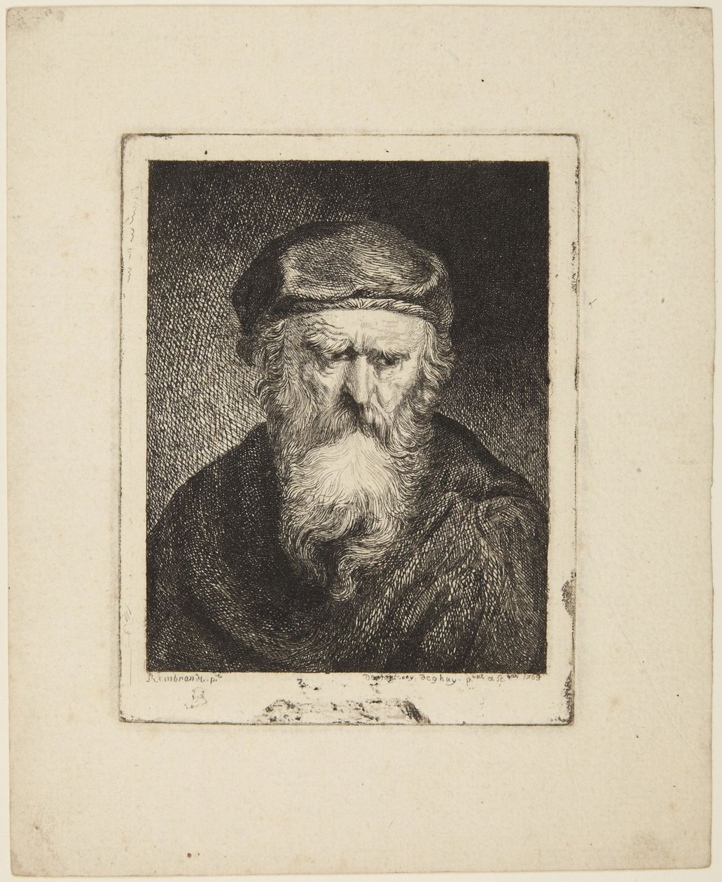 Melankolisk gammal man av Rembrandt van Rijn