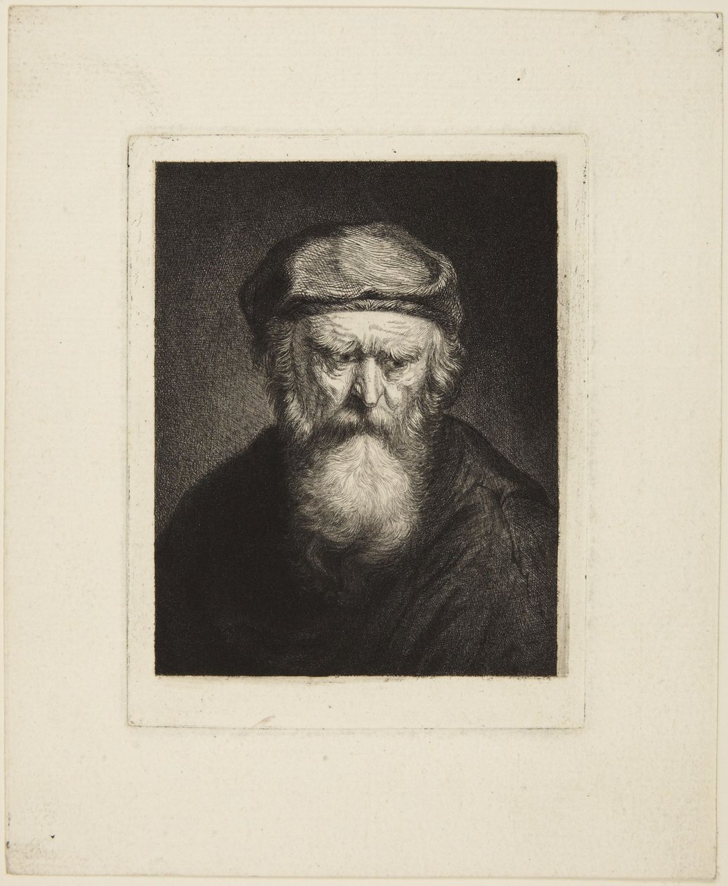 Irritabel gammal man av Rembrandt van Rijn