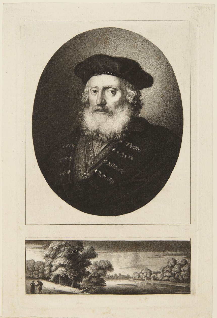 Gammal man med mössa av Rembrandt van Rijn