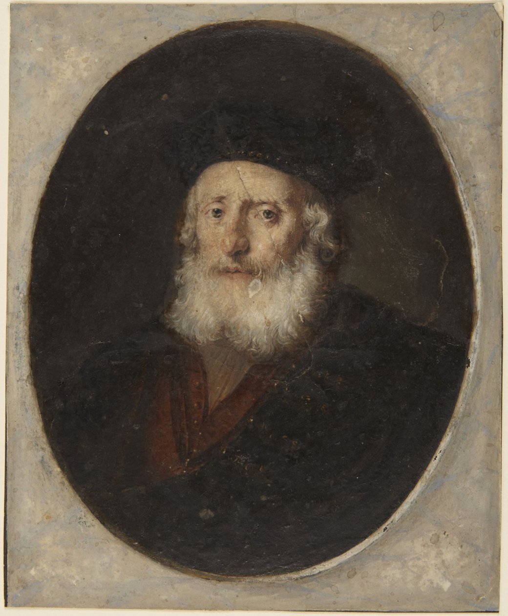 Gammal man med toque av Rembrandt van Rijn