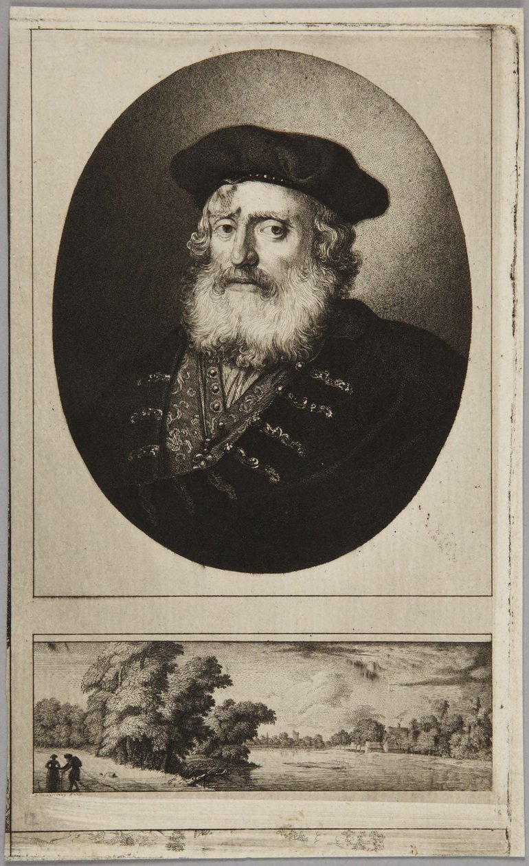 Gammal man med mössa av Rembrandt van Rijn
