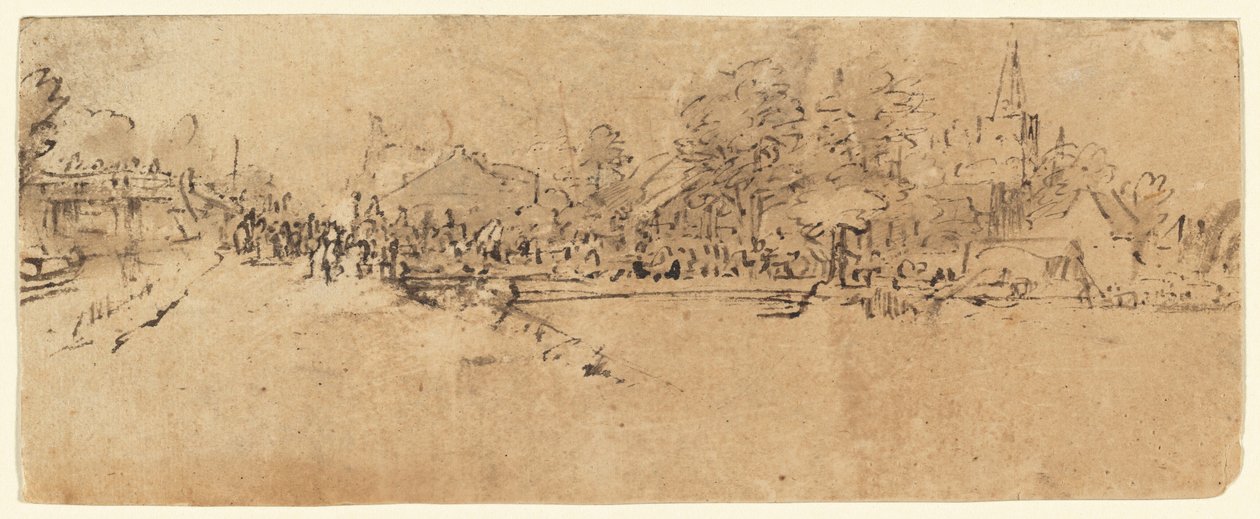 Utsikt över Diemen av Rembrandt van Rijn
