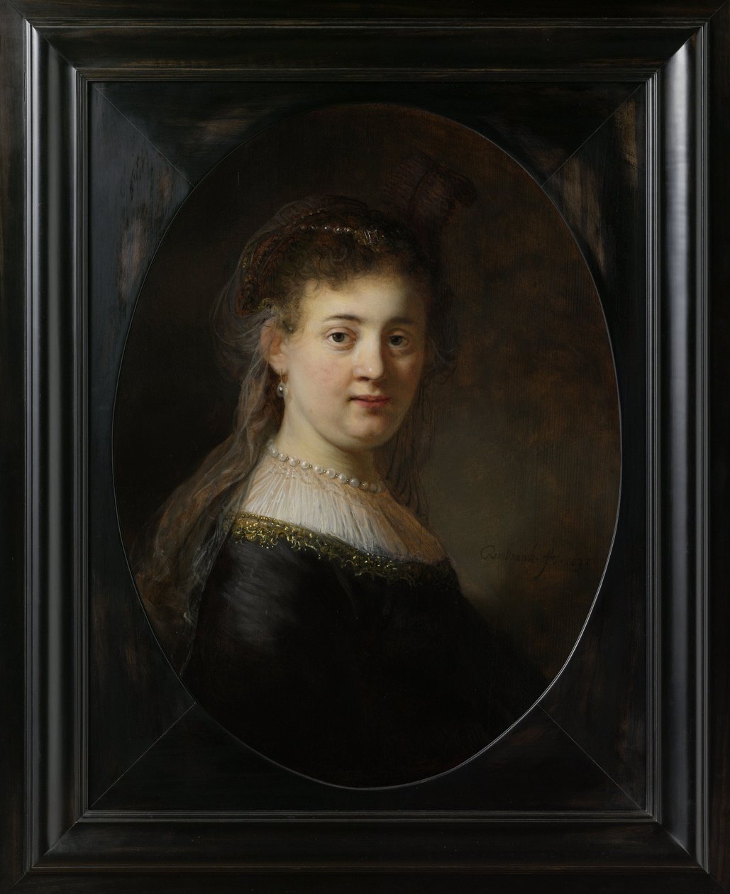 Ung kvinna i fantasidräkt, 1633 av Rembrandt van Rijn