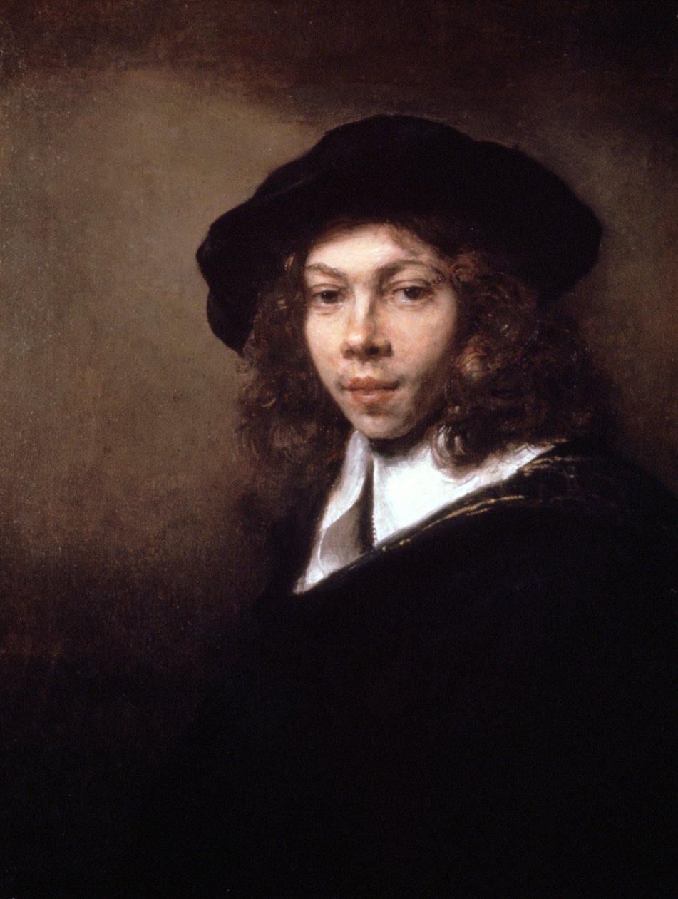 Ungdom i svart mössa, 1666 av Rembrandt van Rijn