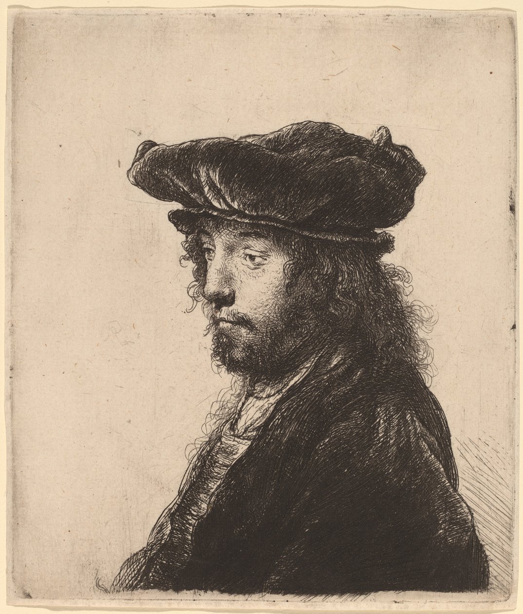 Det fjärde orientaliska huvudet av Rembrandt van Rijn and Studio of Rembrandt
