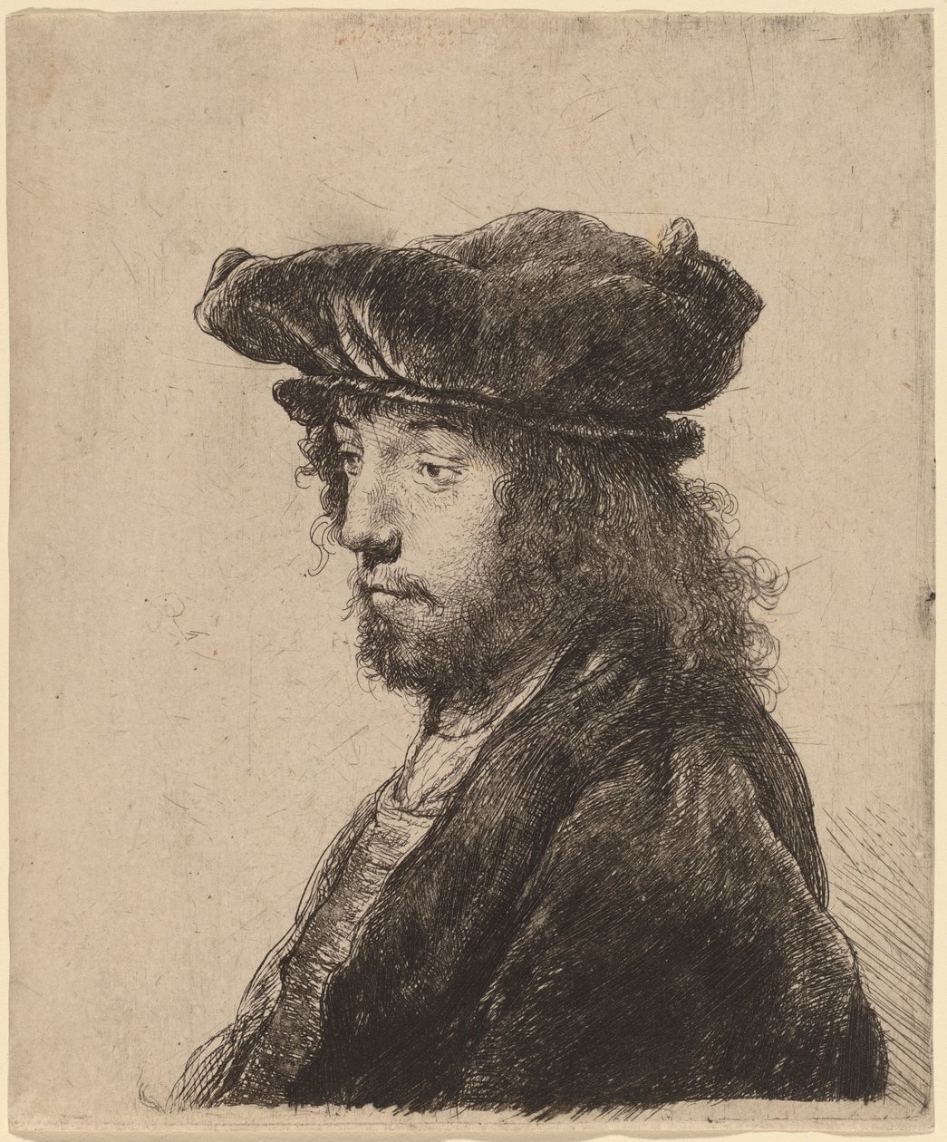Det fjärde orientaliska huvudet av Rembrandt van Rijn and Studio of Rembrandt