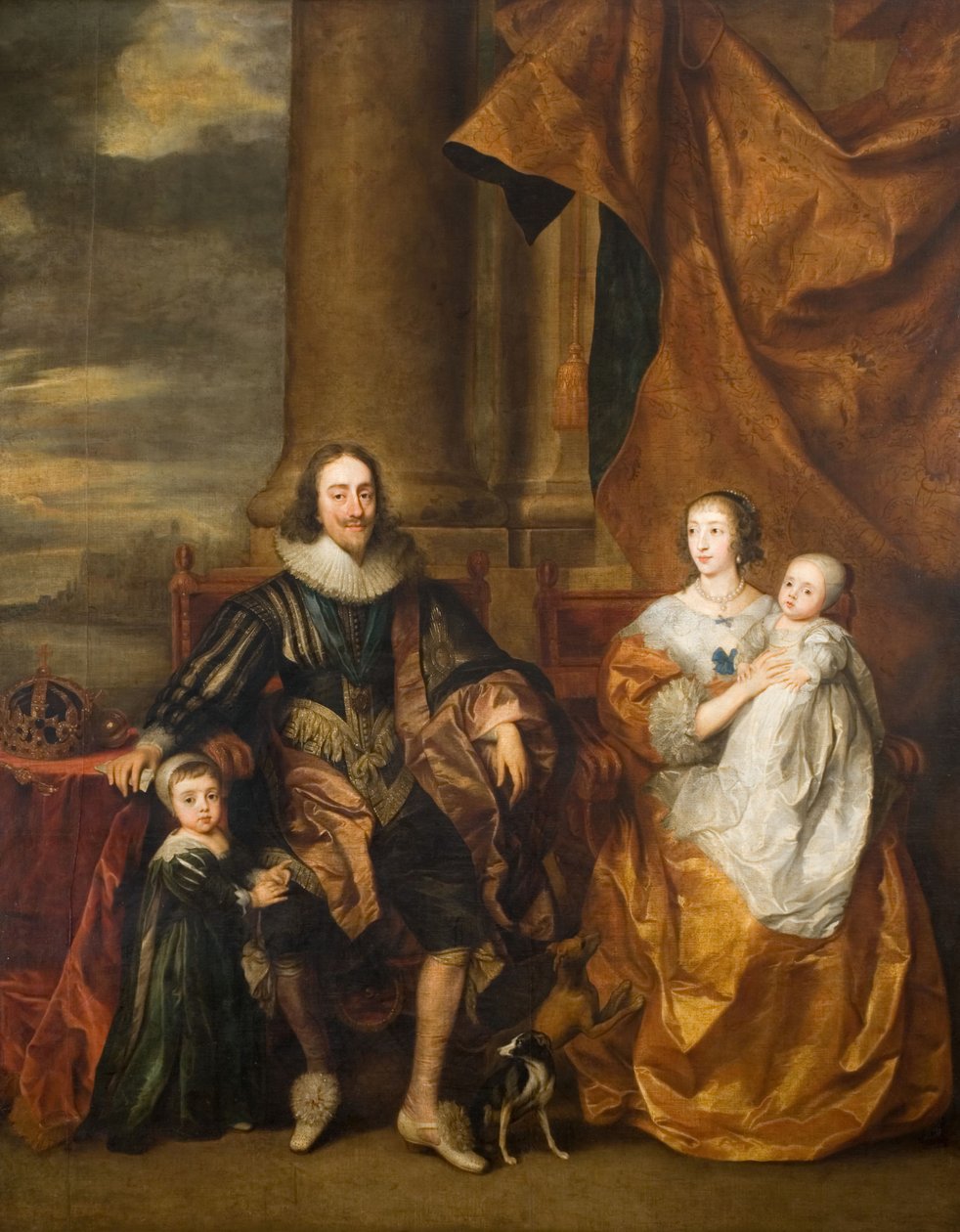 Porträtt av Karl I och hans familj, 1600-talet. av Remee van Leemput
