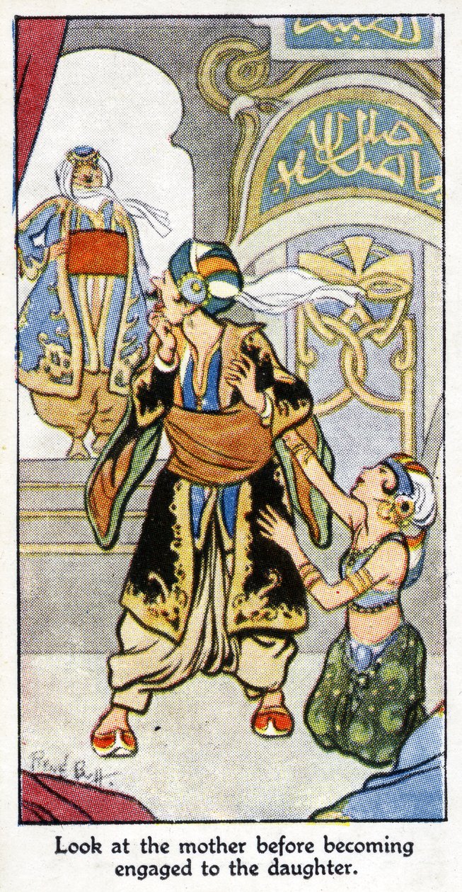 "Titta på modern innan du förlovar dig med dottern", 1931 (se även 498197) av René Bull