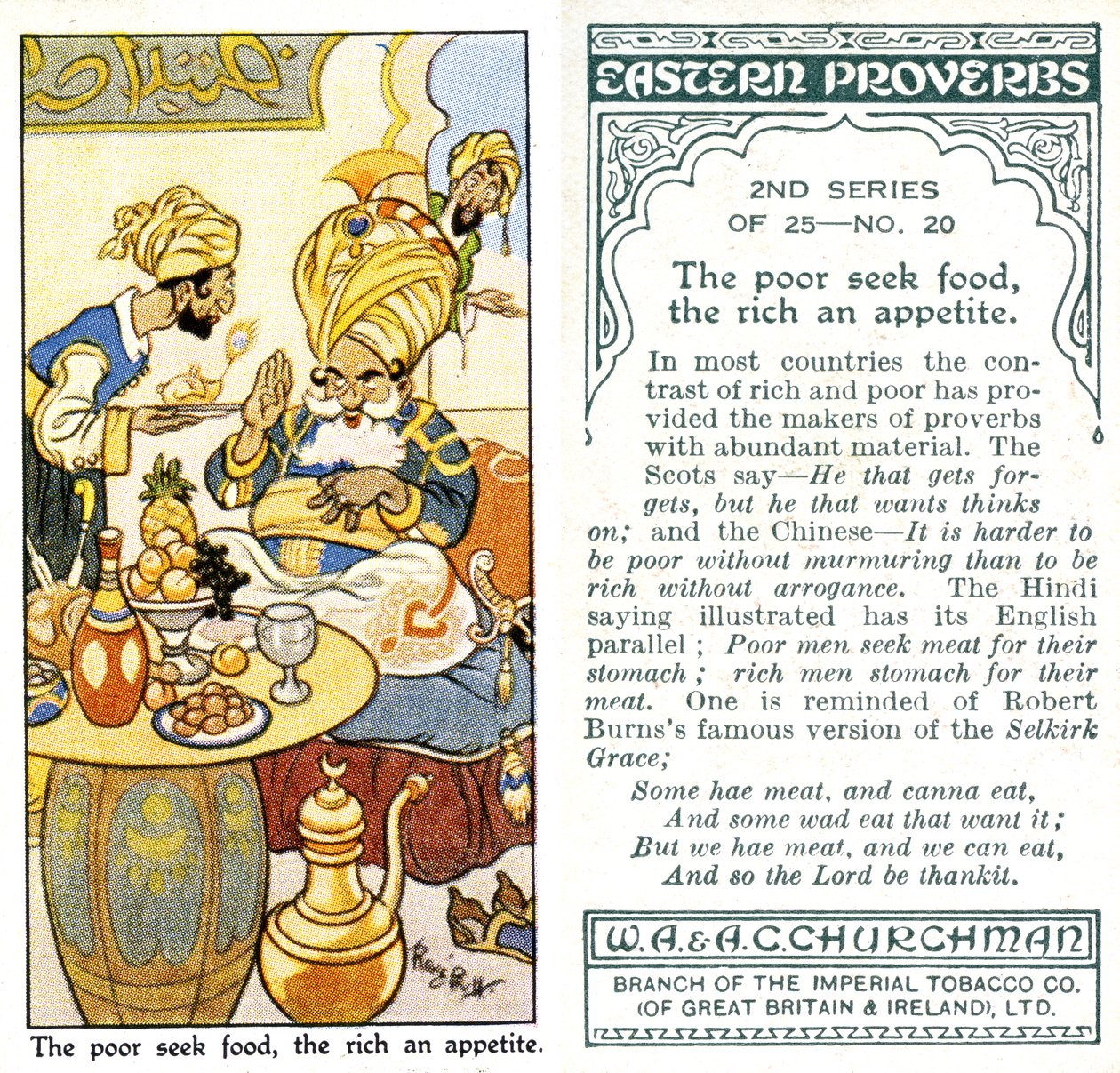 De fattiga söker mat, de rika en aptit, 1932 av René Bull