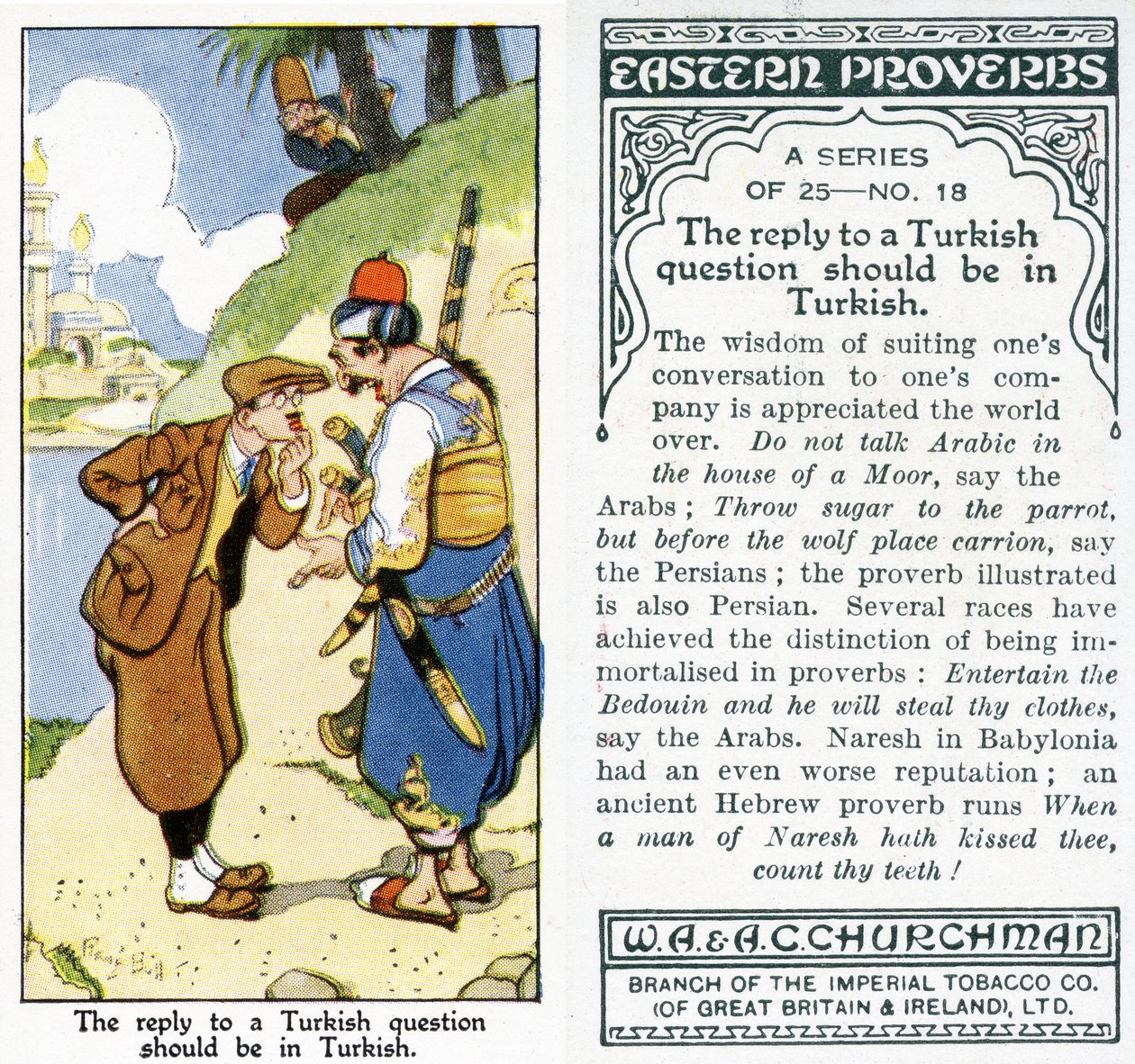 Svaret på en turkisk fråga bör vara på turkiska, 1931 (se även 498200) av René Bull