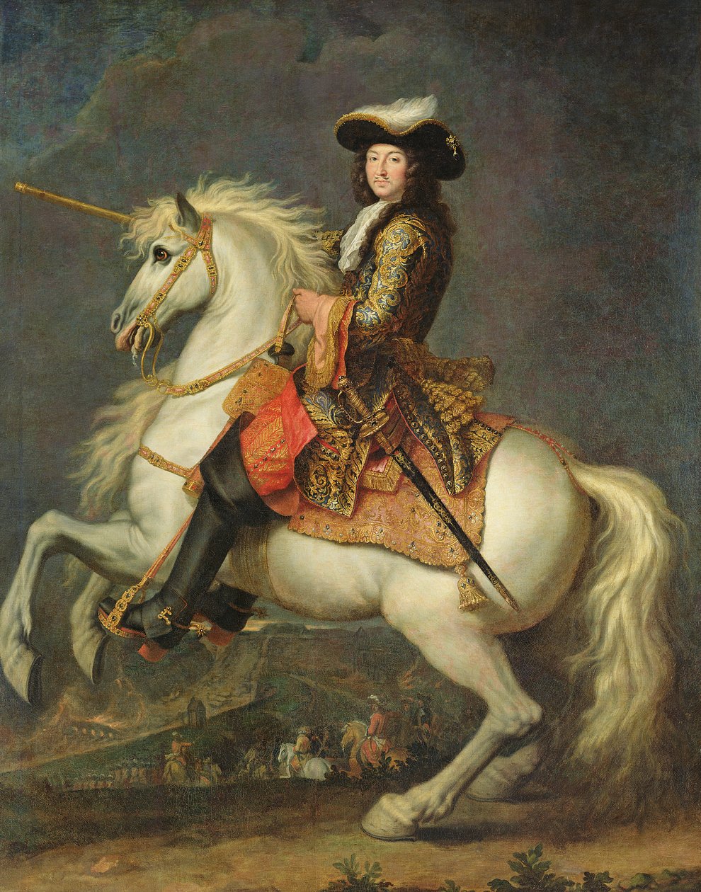 Ryttarporträtt av Ludvig XIV (1638-1715) av René Antoine Houasse