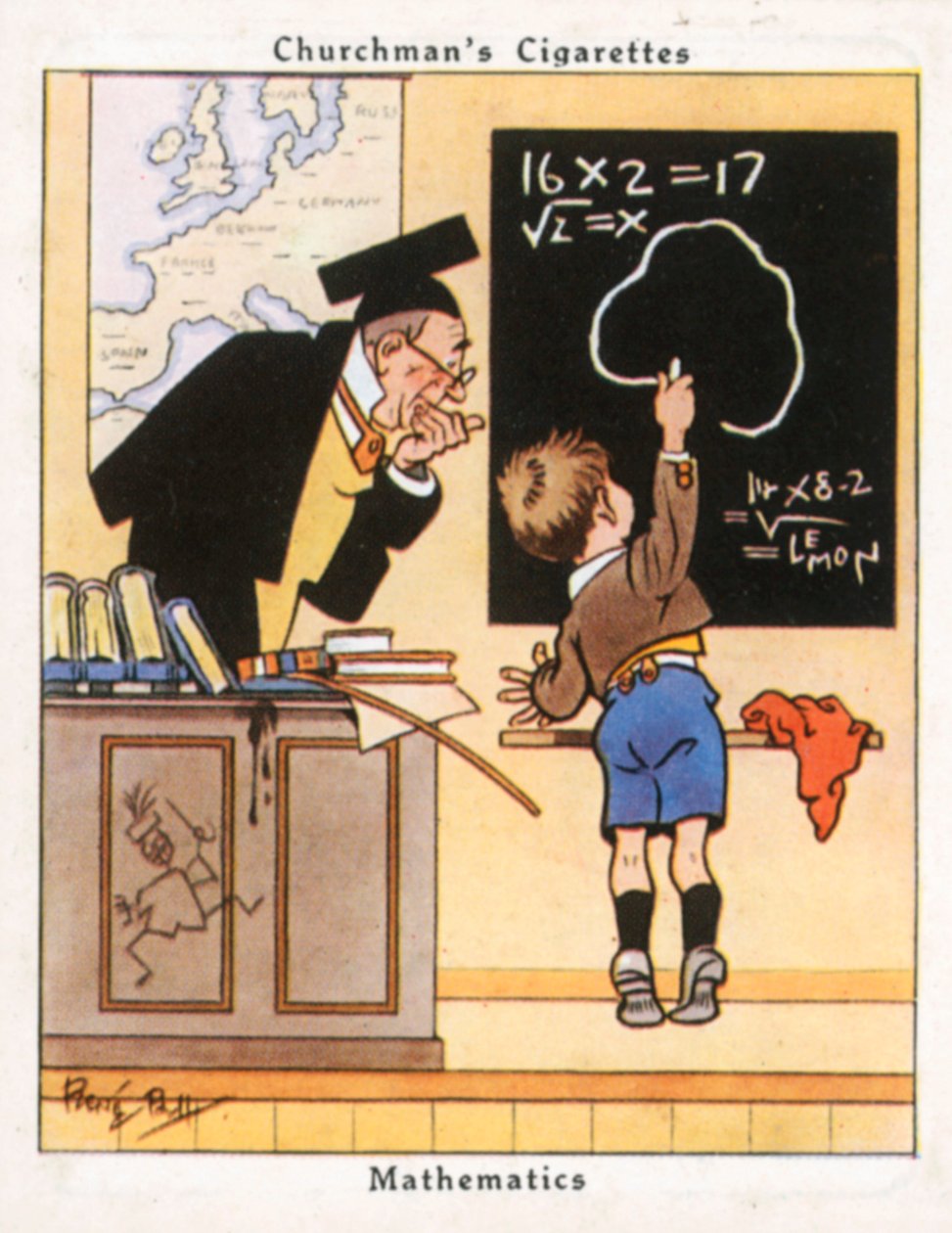 Matematik (färglitografi) av René Bull