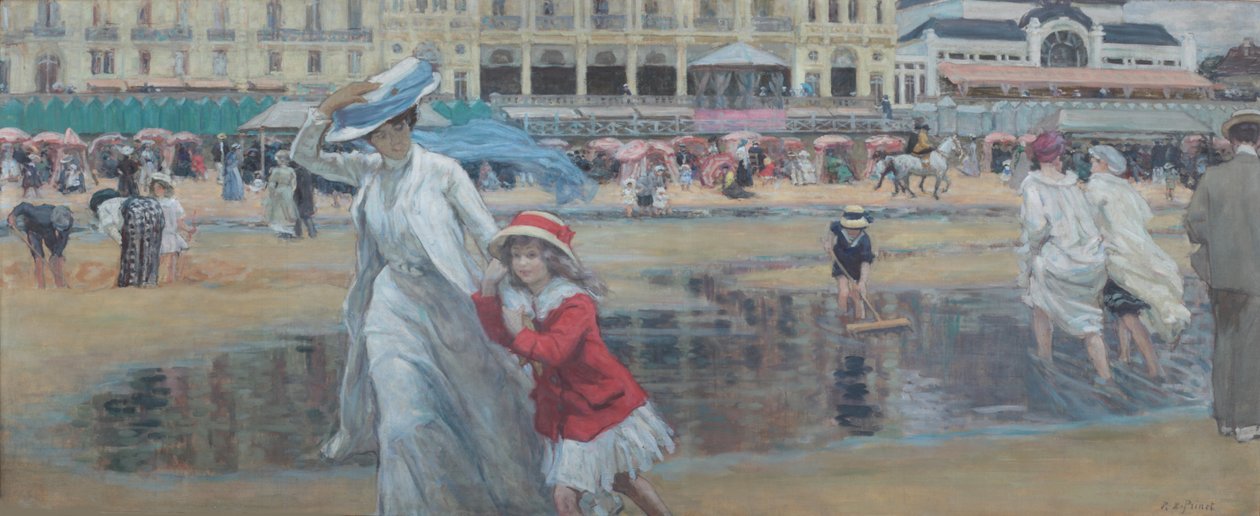 Cabourg Beach, ca. 1910. av René François Xavier Prinet
