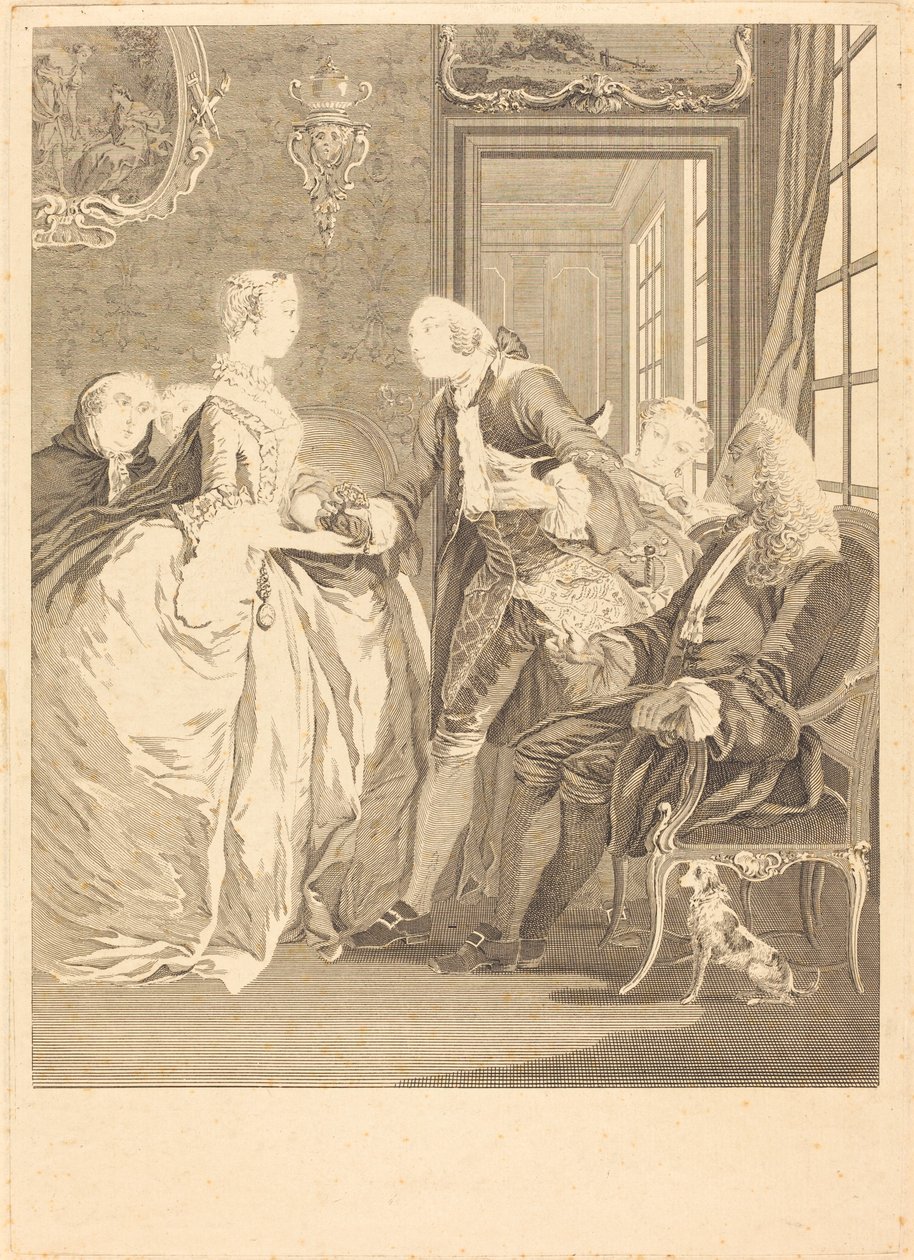 Äktenskapsavtalet av René Gaillard after Charles Eisen