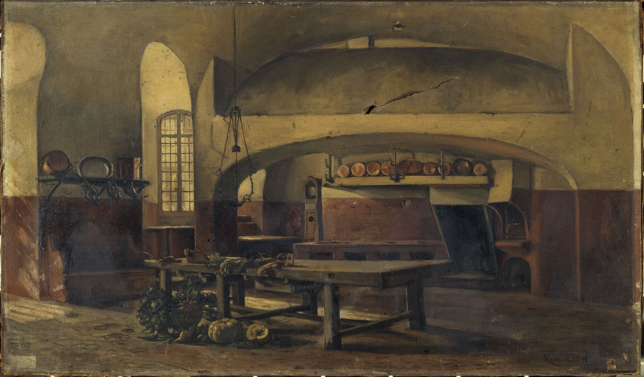 Köken på slottet i Maisons-sur-Seine, ca 1881 -1891 (olja) av René Maurice Fath