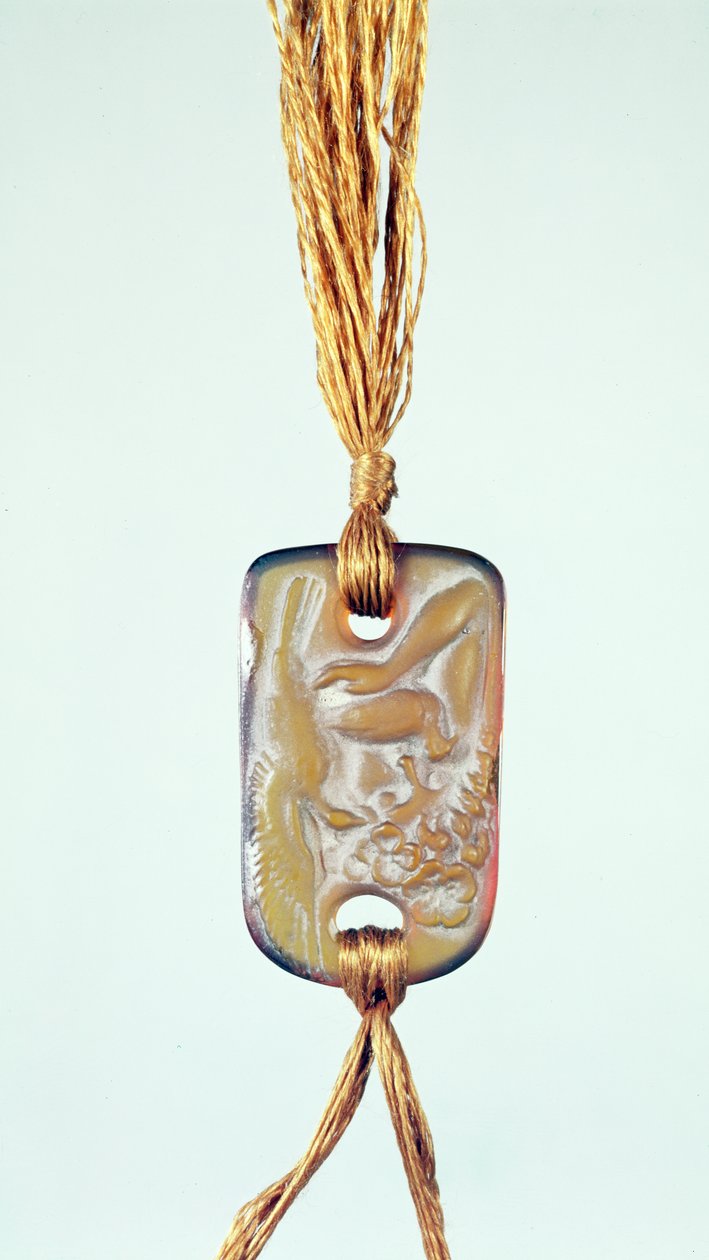 Hänge med satinfinish och lätt polerad relief av Lalique, c.1902 av Rene Jules Lalique