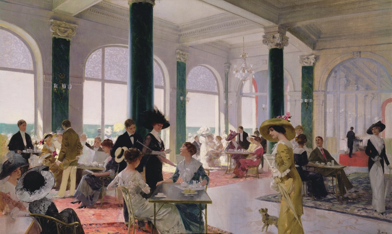 Afternoon tea, c.1910 av Rene Lelong