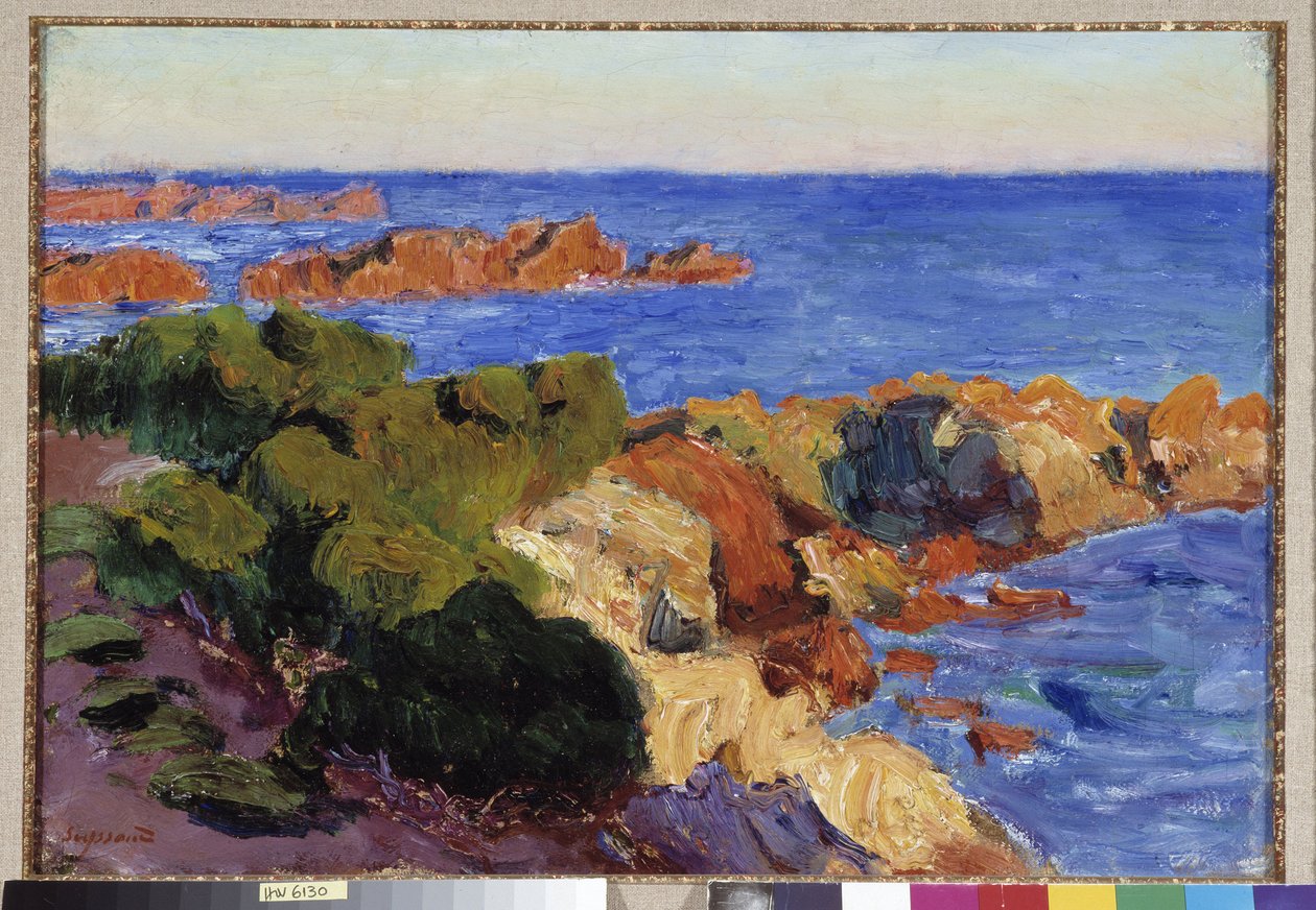 Rene Seyssaud (1867-1952) 作 Agay の赤い岩 1901 年 Regards de Provence Foundation, Marseilleswedish av Rene Auguste Seyssaud