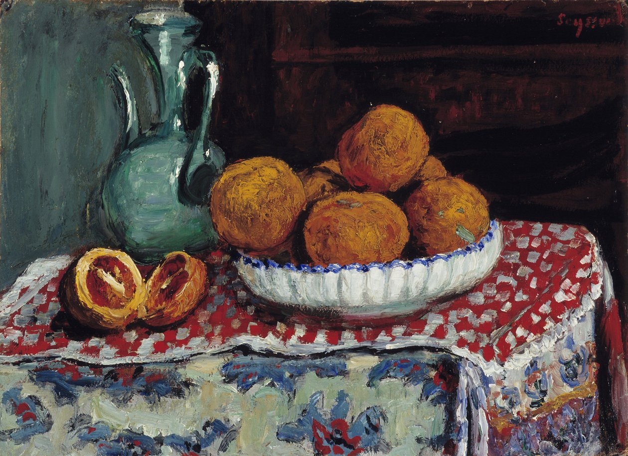 Stilleben vid kannan Målning av Rene Seyssaud (1867-1952) 1909 Obligatoriskt omnämnande: Collection fondation regards de Provence, Marseille av Rene Auguste Seyssaud