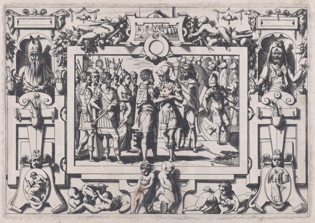 Jason anländer till Colchis Jason anlände äntligen till Colchis..., 1563. av Rene Boyvin