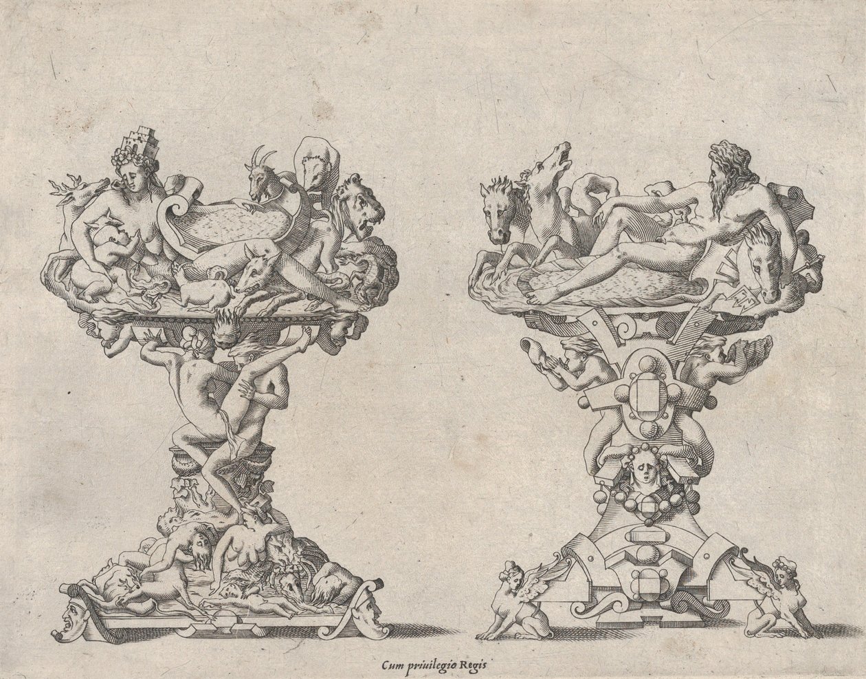 Två saltkällare, 1500-1600-talet. av Rene Boyvin