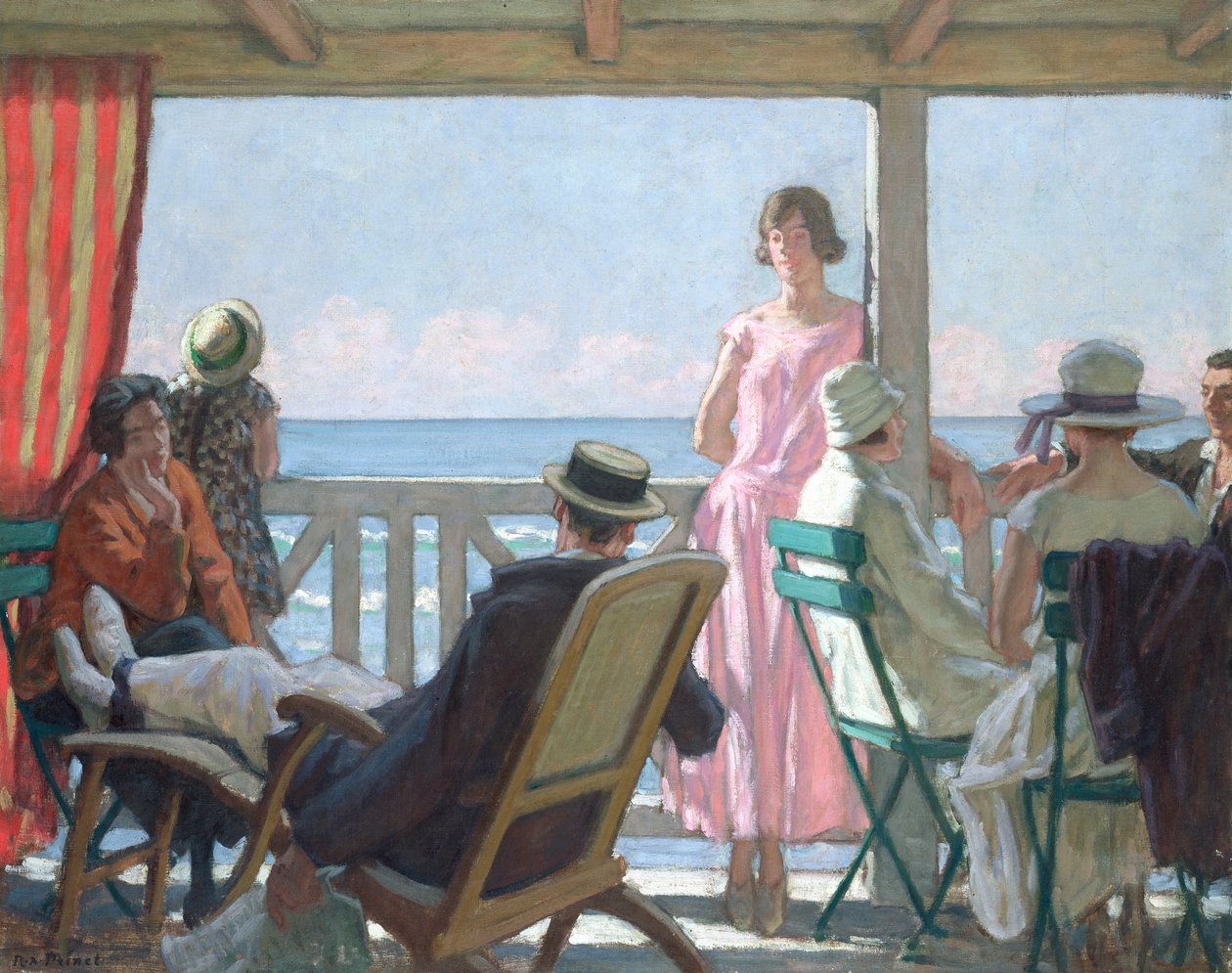 Au Bord de la Manche (olja på duk) av René François Xavier Prinet